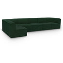  Manufacturer Color_Green -- Ollie 158" Green Boucle Fabric Upholstered 6 pc Modular Sectional IMAGE 1