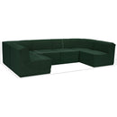  Manufacturer Color_Green -- Ollie 128" Green Boucle Fabric Upholstered 6 pc Modular Sectional IMAGE 12