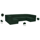  Manufacturer Color_Green -- Ollie 128" Green Boucle Fabric Upholstered 6 pc Modular Sectional IMAGE 13