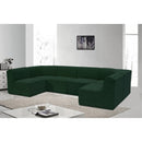 Manufacturer Color_Green -- Ollie 128" Green Boucle Fabric Upholstered 6 pc Modular Sectional IMAGE 2