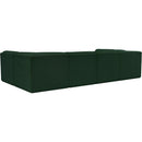  Manufacturer Color_Green -- Ollie 128" Green Boucle Fabric Upholstered 6 pc Modular Sectional IMAGE 3