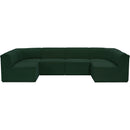  Manufacturer Color_Green -- Ollie 128" Green Boucle Fabric Upholstered 6 pc Modular Sectional IMAGE 4