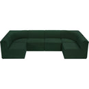 Manufacturer Color_Green -- Ollie 128" Green Boucle Fabric Upholstered 6 pc Modular Sectional IMAGE 5