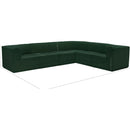  Manufacturer Color_Green -- Ollie 128" Green Boucle Fabric Upholstered 6 pc Modular Sectional IMAGE 12