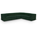  Manufacturer Color_Green -- Ollie 128" Green Boucle Fabric Upholstered 6 pc Modular Sectional IMAGE 1