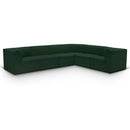 Meridian Ollie Green Boucle Fabric Modular Sectional IMAGE 1