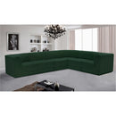  Manufacturer Color_Green -- Ollie 128" Green Boucle Fabric Upholstered 6 pc Modular Sectional IMAGE 2