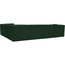  Manufacturer Color_Green -- Ollie 128" Green Boucle Fabric Upholstered 6 pc Modular Sectional IMAGE 3