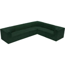  Manufacturer Color_Green -- Ollie 128" Green Boucle Fabric Upholstered 6 pc Modular Sectional IMAGE 5