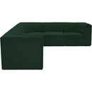  Manufacturer Color_Green -- Ollie 128" Green Boucle Fabric Upholstered 6 pc Modular Sectional IMAGE 6