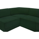 Meridian Ollie Green Boucle Fabric Modular Sectional IMAGE 11
