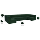  Manufacturer Color_Green -- Ollie 158" Green Boucle Fabric Upholstered 7 pc Modular Sectional IMAGE 14