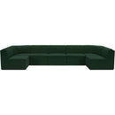 Meridian Ollie Green Boucle Fabric Modular Sectional IMAGE 5