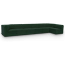 Meridian Ollie Green Boucle Fabric Modular Sectional IMAGE 1