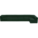 Meridian Ollie Green Boucle Fabric Modular Sectional IMAGE 6
