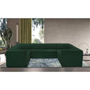  Manufacturer Color_Green -- Ollie 128" Green Boucle Fabric Upholstered 8 pc Modular Sectional IMAGE 2