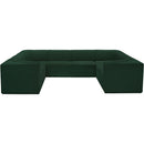 Meridian Ollie Green Boucle Fabric Modular Sectional IMAGE 5