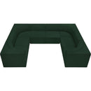  Manufacturer Color_Green -- Ollie 128" Green Boucle Fabric Upholstered 8 pc Modular Sectional IMAGE 6