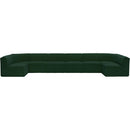 Meridian Ollie Green Boucle Fabric Modular Sectional IMAGE 4