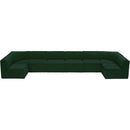 Meridian Ollie Green Boucle Fabric Modular Sectional IMAGE 5