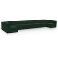  Manufacturer Color_Green -- Ollie 218" Green Boucle Fabric Upholstered 9 pc Modular Sectional IMAGE 1