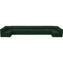  Manufacturer Color_Green -- Ollie 218" Green Boucle Fabric Upholstered 9 pc Modular Sectional IMAGE 6