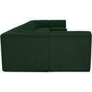  Manufacturer Color_Green -- Ollie 218" Green Boucle Fabric Upholstered 9 pc Modular Sectional IMAGE 7