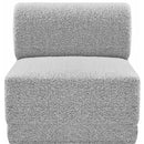  Manufacturer Color_Grey -- Ollie Grey Boucle Fabric Upholstered Modular Armless Chair IMAGE 4