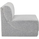  Manufacturer Color_Grey -- Ollie Grey Boucle Fabric Upholstered Modular Armless Chair IMAGE 5