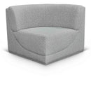 Meridian Ollie Grey Boucle Fabric Corner IMAGE 1
