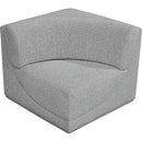  Manufacturer Color_Grey -- Ollie Grey Boucle Fabric Upholstered Modular Corner Chair IMAGE 4