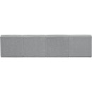  Manufacturer Color_Grey -- Ollie 120" Grey Boucle Fabric Upholstered 4 pc Armless Modular Sofa IMAGE 3
