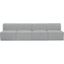 Meridian Ollie Grey Boucle Fabric Modular Sofa IMAGE 4