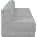  Manufacturer Color_Grey -- Ollie 120" Grey Boucle Fabric Upholstered 4 pc Armless Modular Sofa IMAGE 6