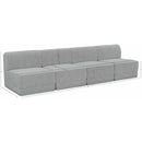  Manufacturer Color_Grey -- Ollie 120" Grey Boucle Fabric Upholstered 4 pc Armless Modular Sofa IMAGE 8