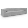  Manufacturer Color_Grey -- Ollie 128" Grey Boucle Fabric Upholstered 4 pc Modular Sofa IMAGE 1
