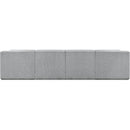  Manufacturer Color_Grey -- Ollie 128" Grey Boucle Fabric Upholstered 4 pc Modular Sofa IMAGE 3