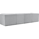  Manufacturer Color_Grey -- Ollie 128" Grey Boucle Fabric Upholstered 4 pc Modular Sofa IMAGE 4