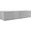 Meridian Ollie Grey Boucle Fabric Modular Sofa IMAGE 4