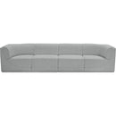  Manufacturer Color_Grey -- Ollie 128" Grey Boucle Fabric Upholstered 4 pc Modular Sofa IMAGE 5