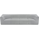  Manufacturer Color_Grey -- Ollie 128" Grey Boucle Fabric Upholstered 4 pc Modular Sofa IMAGE 6