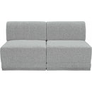 Meridian Ollie Grey Boucle Fabric Modular Sofa IMAGE 4