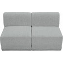 Meridian Ollie Grey Boucle Fabric Modular Sofa IMAGE 5