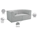  Manufacturer Color_Grey -- Ollie 68" Grey Boucle Fabric Upholstered 2 pc Modular Loveseat IMAGE 11