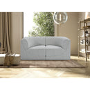  Manufacturer Color_Grey -- Ollie 68" Grey Boucle Fabric Upholstered 2 pc Modular Loveseat IMAGE 2