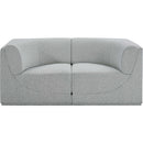  Manufacturer Color_Grey -- Ollie 68" Grey Boucle Fabric Upholstered 2 pc Modular Loveseat IMAGE 5