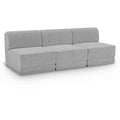  Manufacturer Color_Grey -- Ollie 90" Grey Boucle Fabric Upholstered 3 pc Armless Modular Sofa IMAGE 1