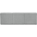  Manufacturer Color_Grey -- Ollie 90" Grey Boucle Fabric Upholstered 3 pc Armless Modular Sofa IMAGE 3