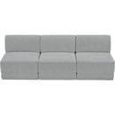  Manufacturer Color_Grey -- Ollie 90" Grey Boucle Fabric Upholstered 3 pc Armless Modular Sofa IMAGE 5