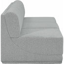  Manufacturer Color_Grey -- Ollie 90" Grey Boucle Fabric Upholstered 3 pc Armless Modular Sofa IMAGE 6